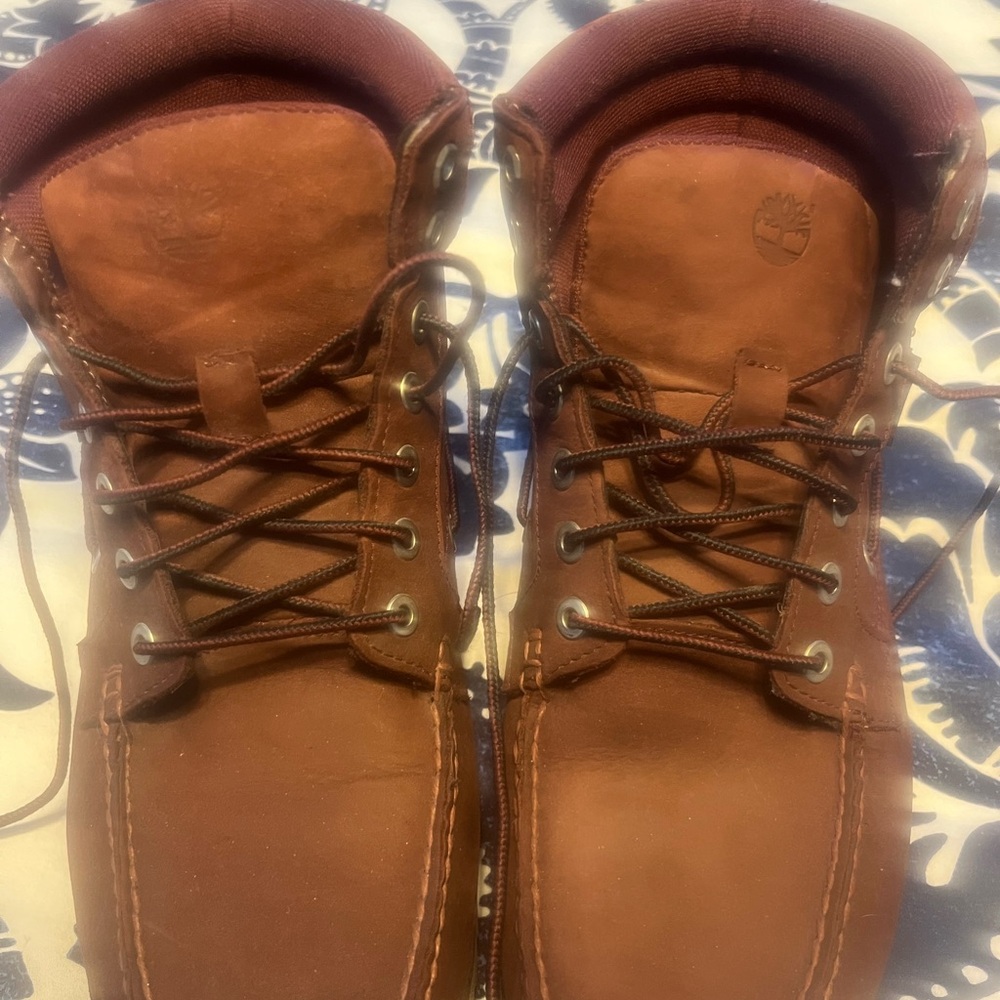 Timberland Men's Tan Leather Lace-Up Boots